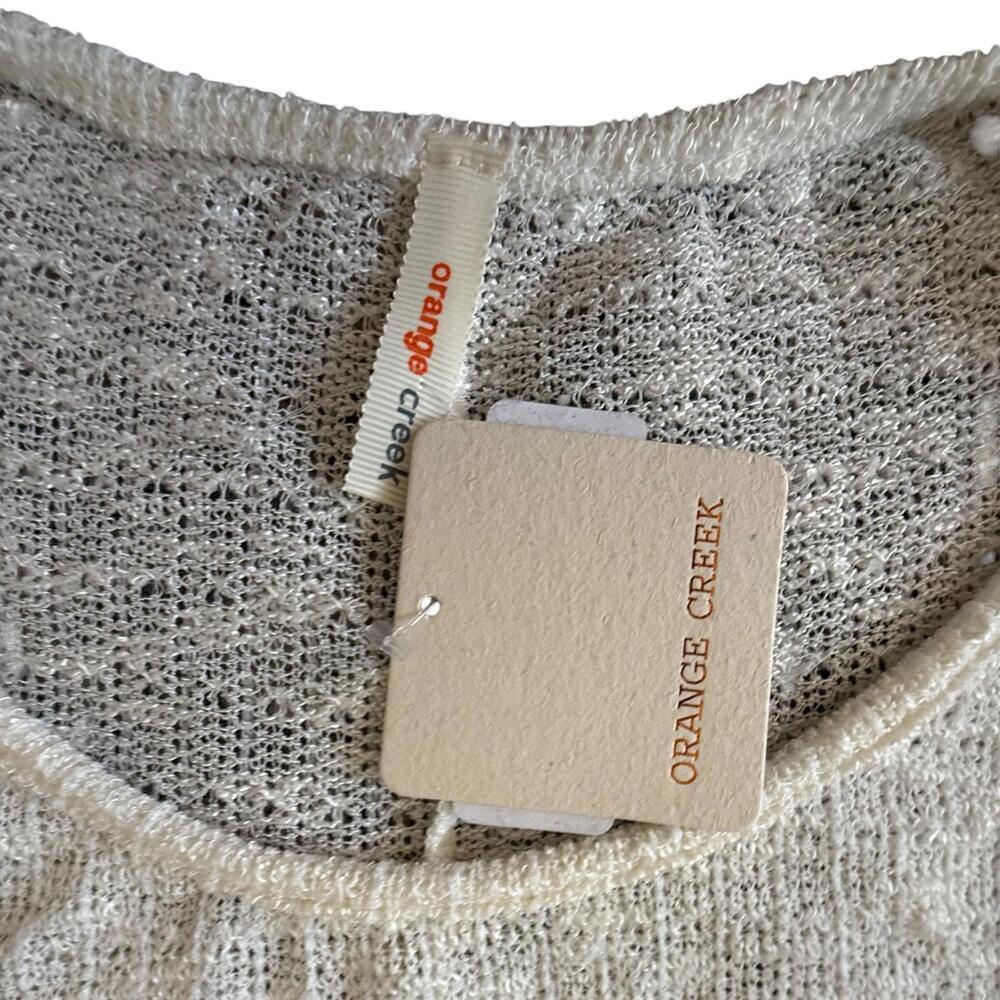 Orange Creek Ivory Blush Lace Hem Hi-Low Tunic Sheer Layered Women’s Large NWT - Picture 3 of 6
